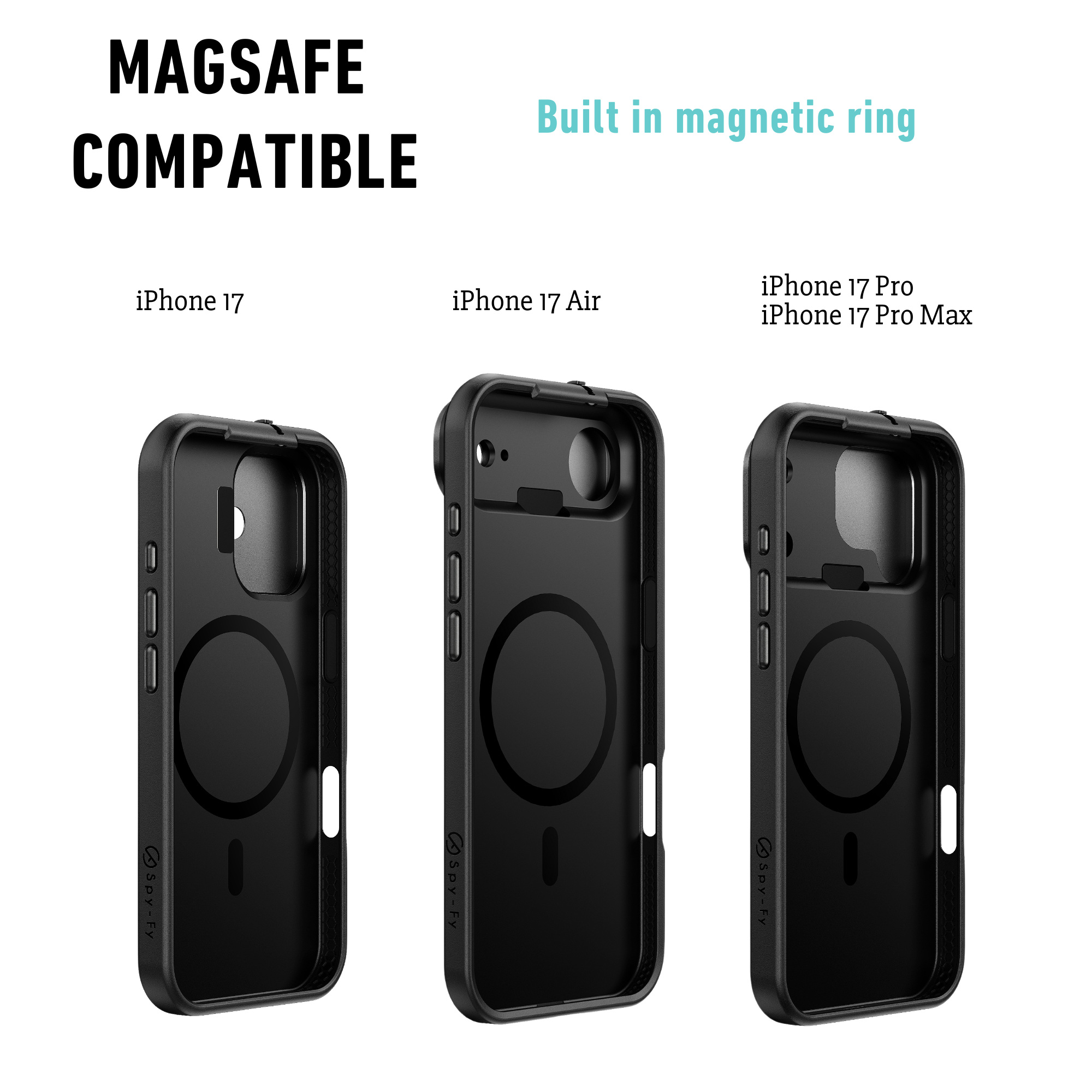 iPhone 17 privacy case with camera cover and lens protector – Spy-Fy