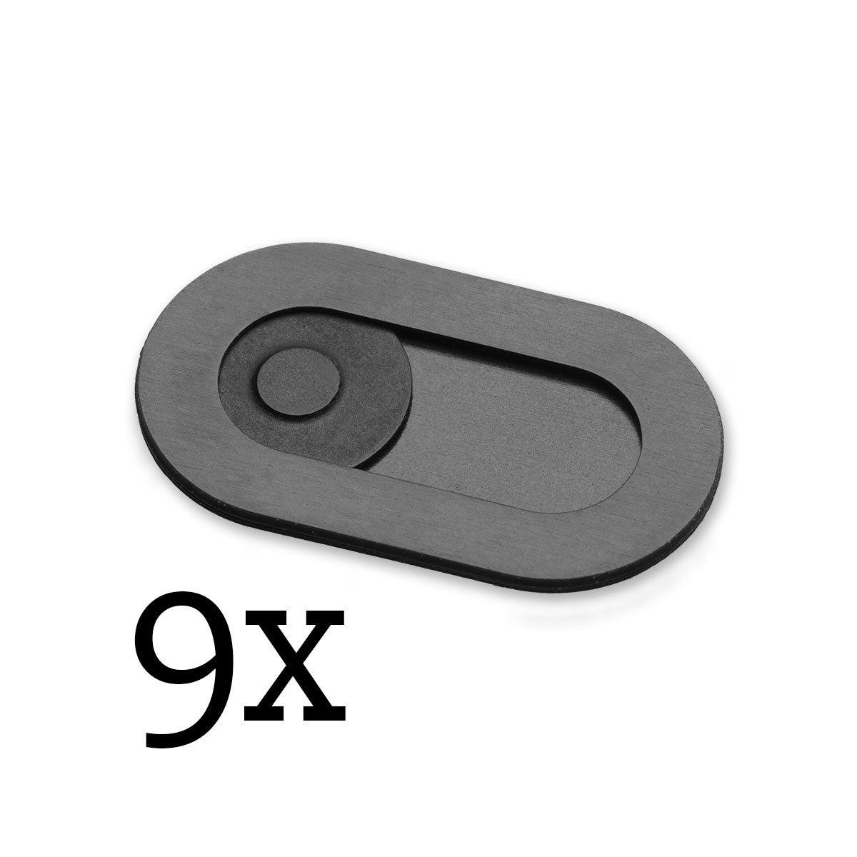 Spyslide® Webcam-Abdeckung Familie 9er-Pack | Schwarz oder Silber