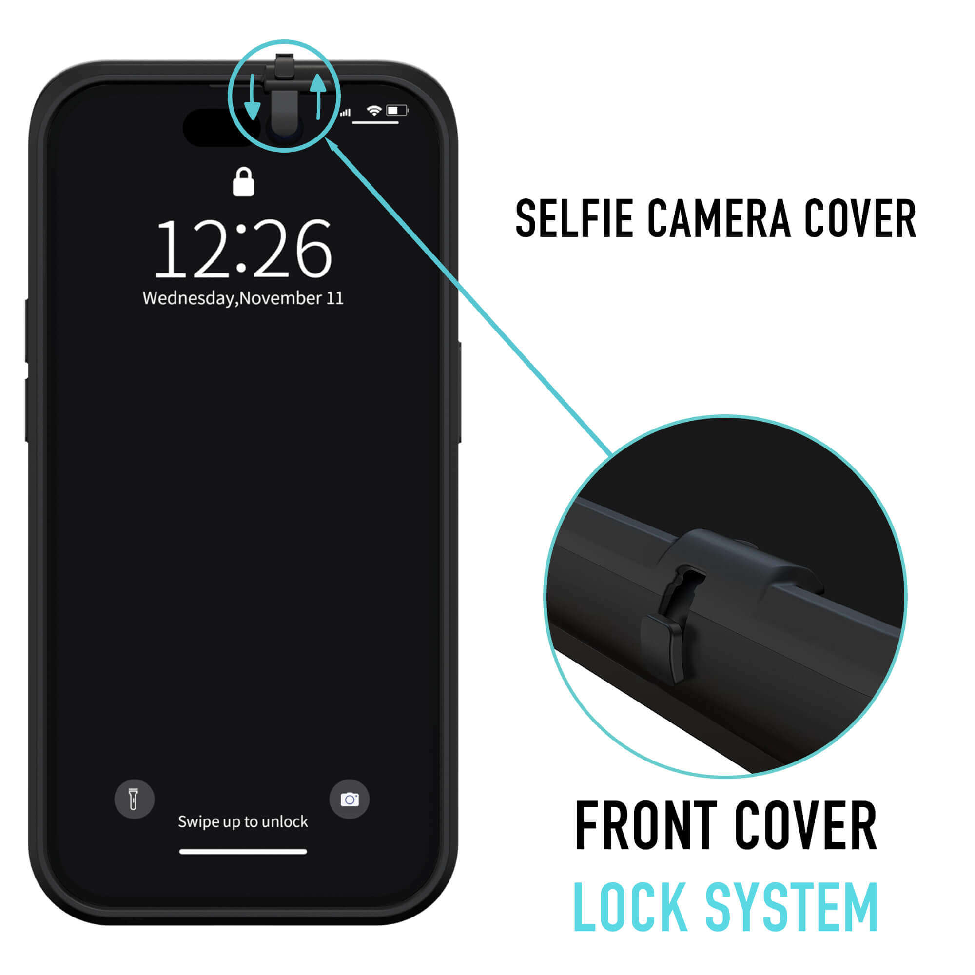 iPhone 15 Pro Max Privatsphäre-Hülle