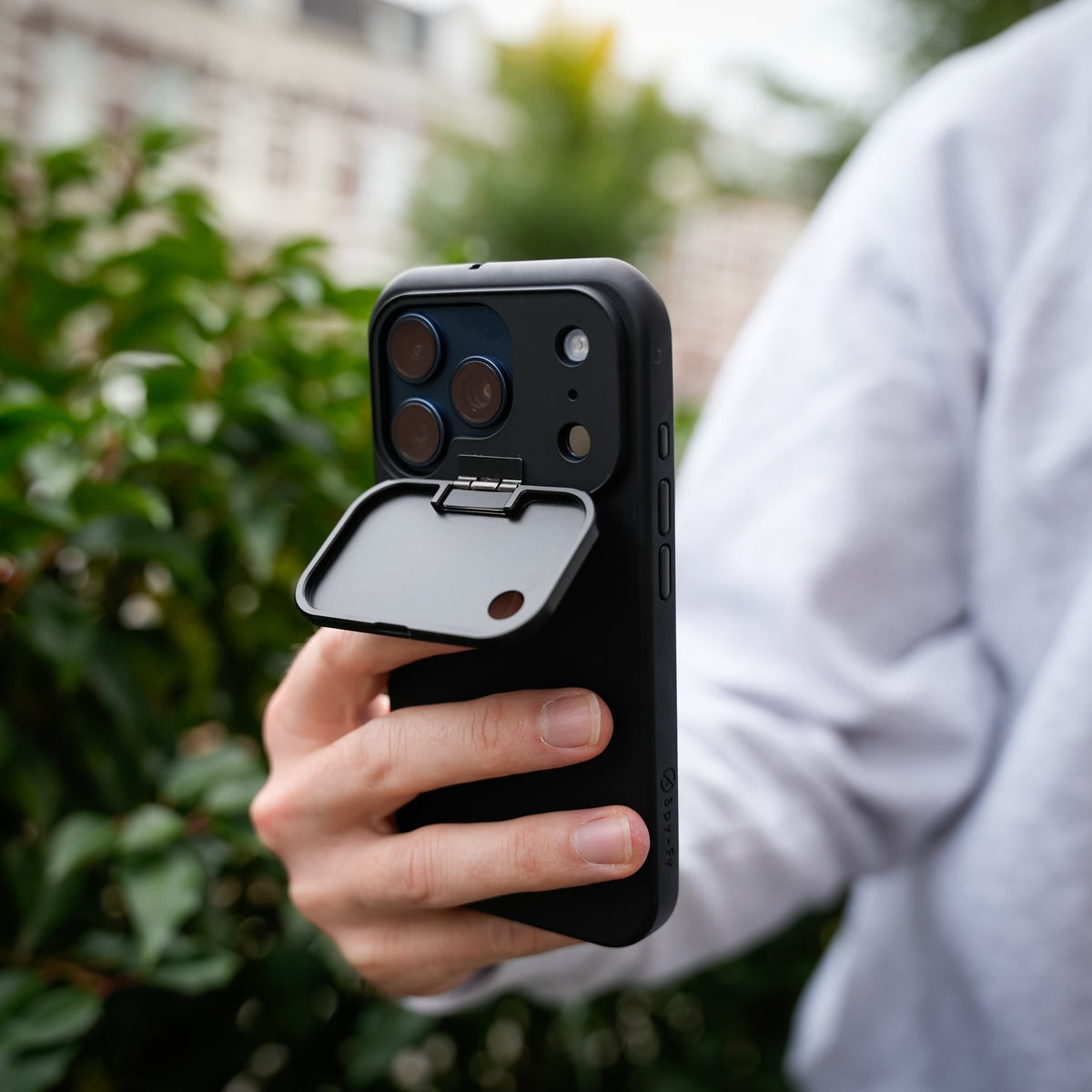 iPhone 17 privacy case with camera cover and lens protector – Spy-Fy